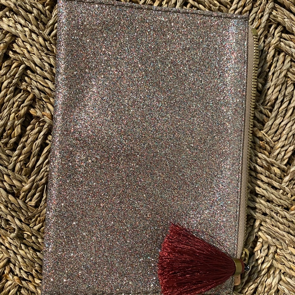 J Crew handheld sparkly mini clutch